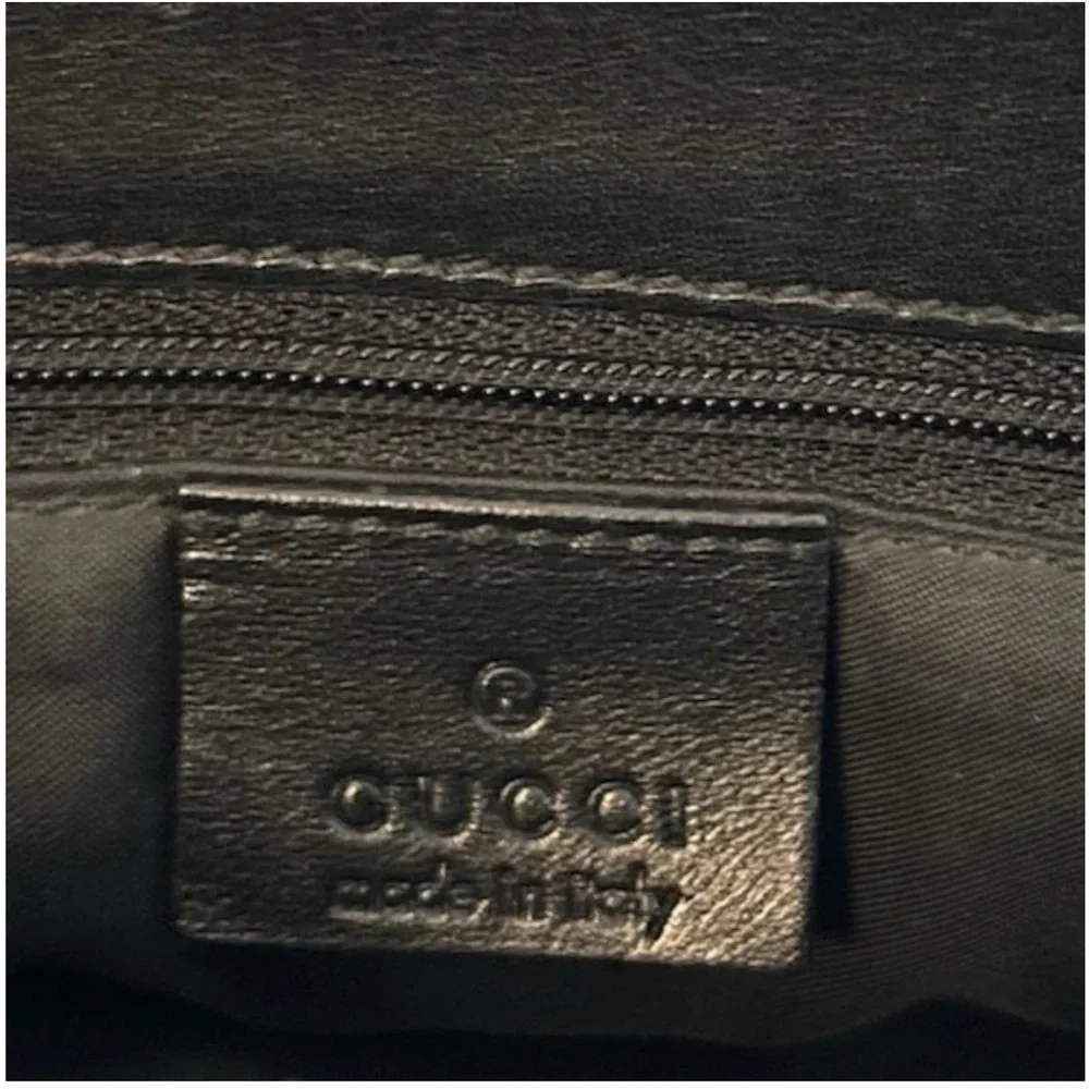 Gucci Nylon black bag with Gunmetal Silver handles 002-1025 200682 EUC - Picture 11 of 16